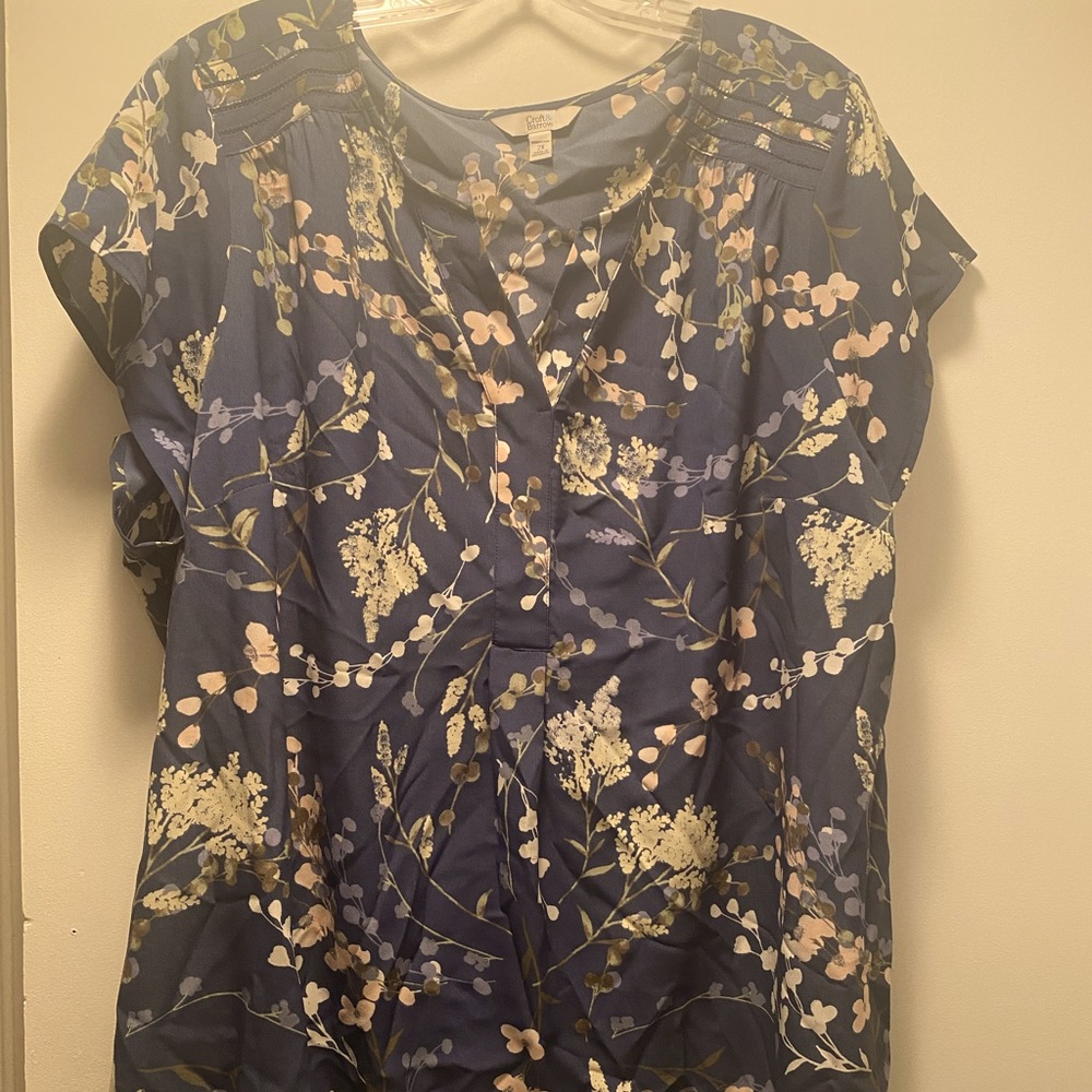 Woman’s floral blouse
